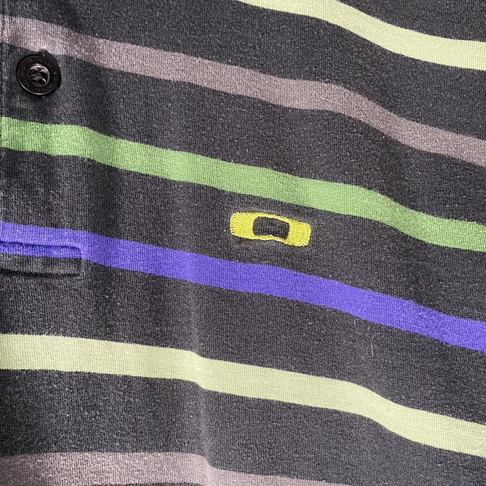 Oakley Golf Polo Stripped Short Sleeve Size XL Embroidered Logo - Picture 4 of 8